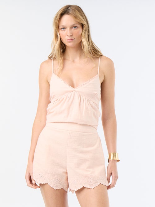 Short met borduursels en spiegelpailletten - Kiabi Short met borduursels en spiegelpailletten - Kiabi