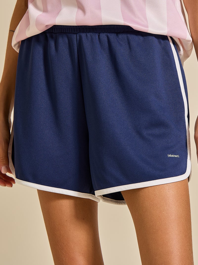 Short met contrasterende boorden - (ekstract) Blauw - Kiabi