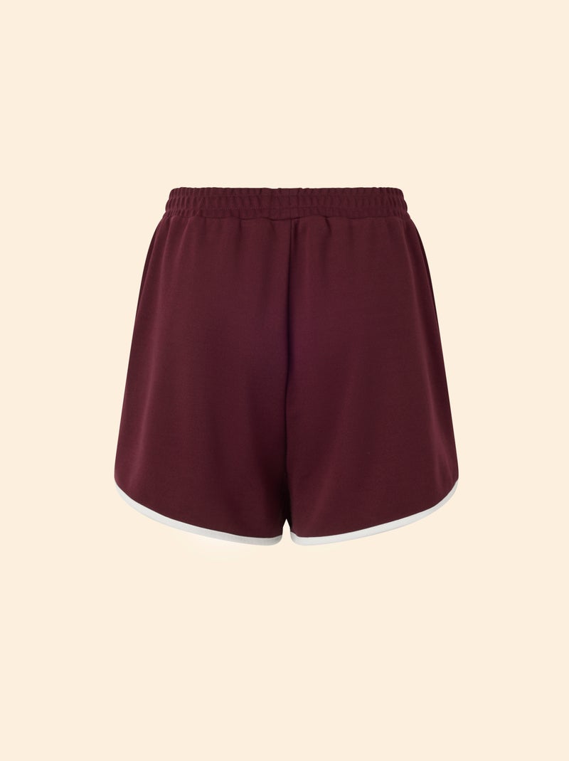 Short met contrasterende boorden - (ekstract) Bordeaux - Kiabi