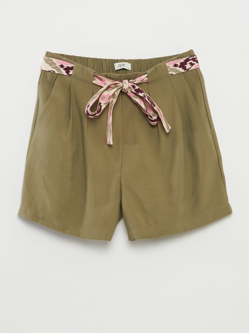 Short met contrasterende riem 'JDY' GROEN - Kiabi