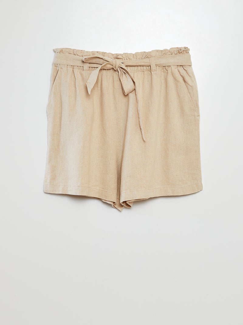 Short met elastische taille en aantrekkoordje | 'JDY' BIEGE - Kiabi