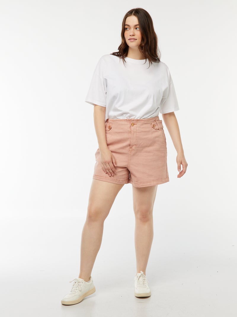Short met goudkleurige knopen ROSE - Kiabi