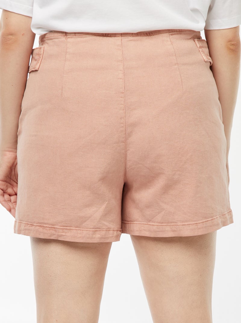 Short met goudkleurige knopen ROSE - Kiabi