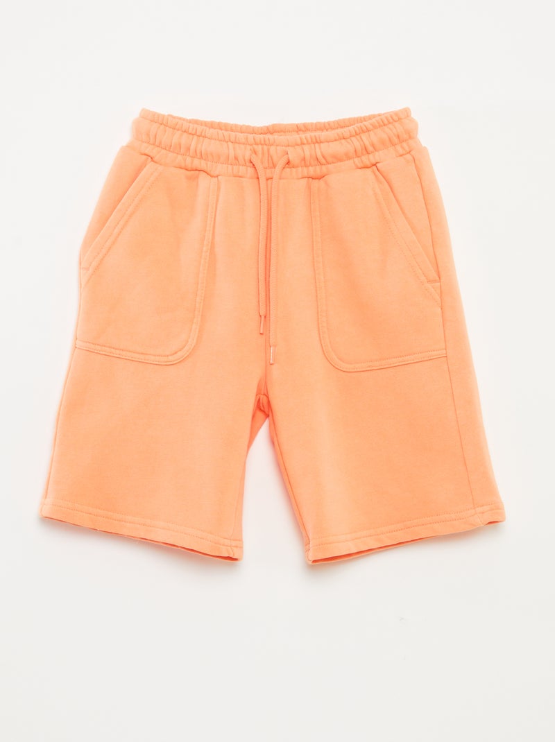 Short met grote zakken ORANJE - Kiabi