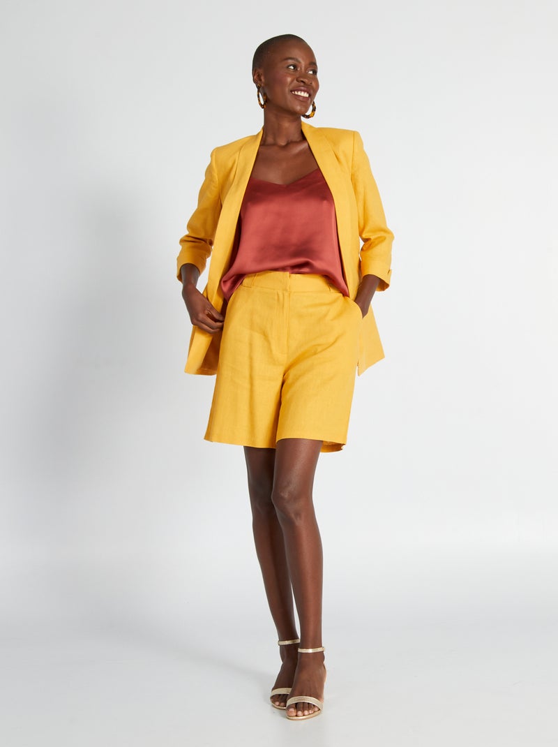 Short met hoge taille GEEL - Kiabi