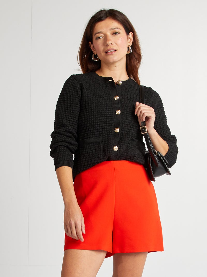 Short met hoge taille ROOD - Kiabi
