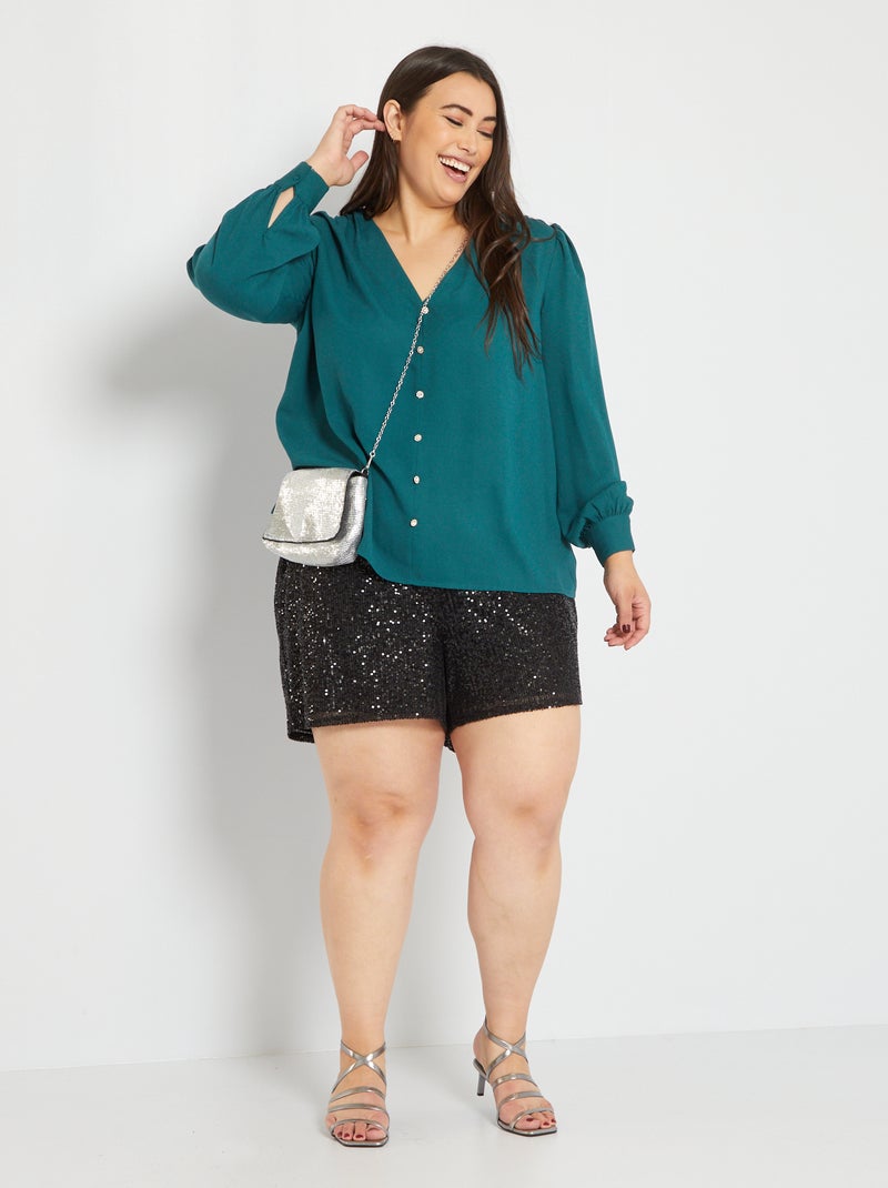 Short met lovertjes zwart - Kiabi