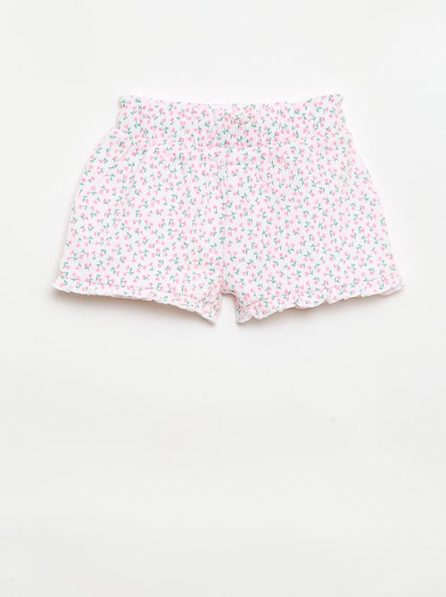 Short met motief en ruches aan de pijpen - Kiabi