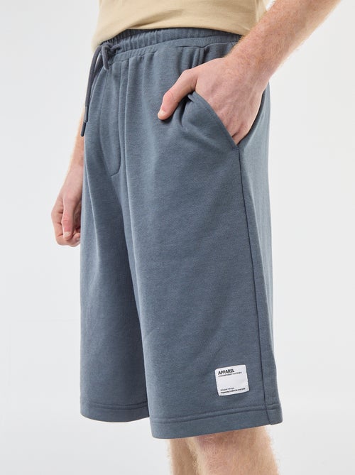 Short met patch van effen katoen - Kiabi