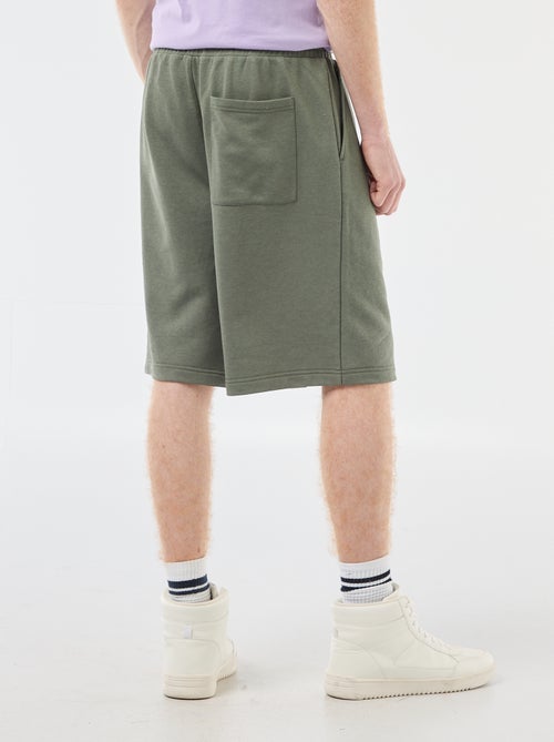 Short met patch van effen katoen - Kiabi