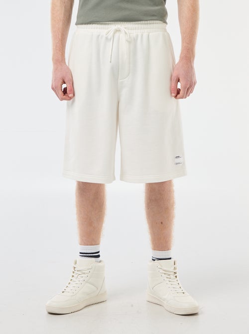 Short met patch van effen katoen - Kiabi