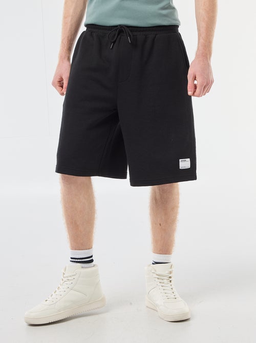Short met patch van effen katoen - Kiabi