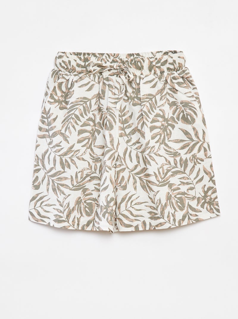 Short met print Biege - Kiabi