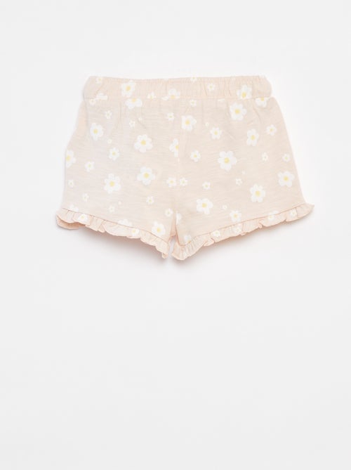 Short met print en volants 'Disney' - Kiabi