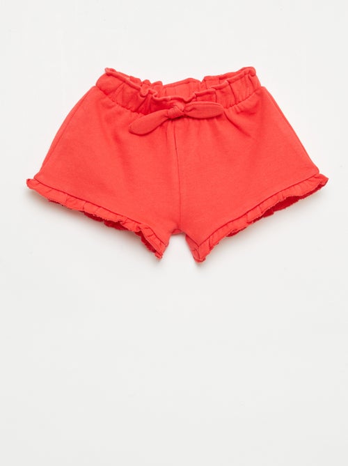 Short met ruches en strik in de taille - Kiabi