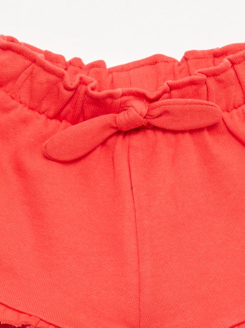 Short met ruches en strik in de taille - Kiabi