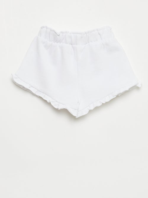 Short met ruches en strik in de taille - Kiabi