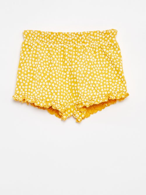 Short met volants en print - Kiabi