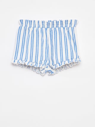 Short met volants en print