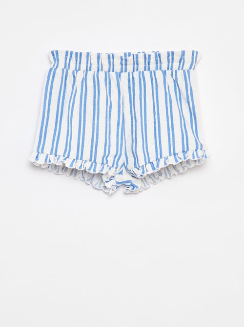 Short met volants en print - Kiabi