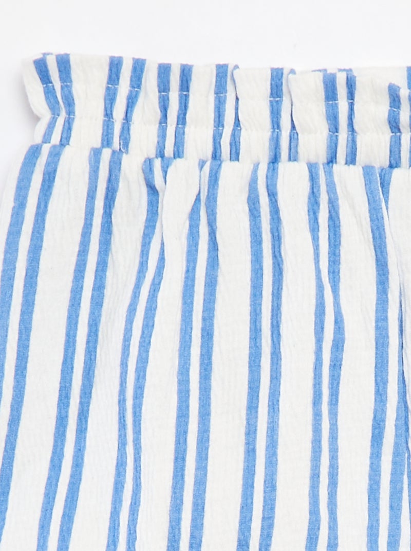 Short met volants en print WIT - Kiabi