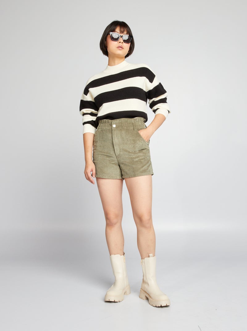 Short van corduroy groen - Kiabi