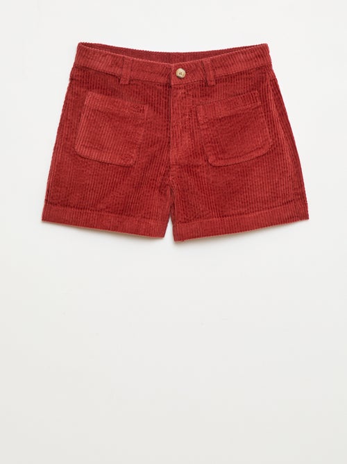 Short van corduroy met 2 opgestikte zakken - Kiabi