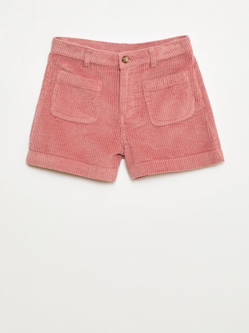Short van corduroy met 2 opgestikte zakken - Kiabi