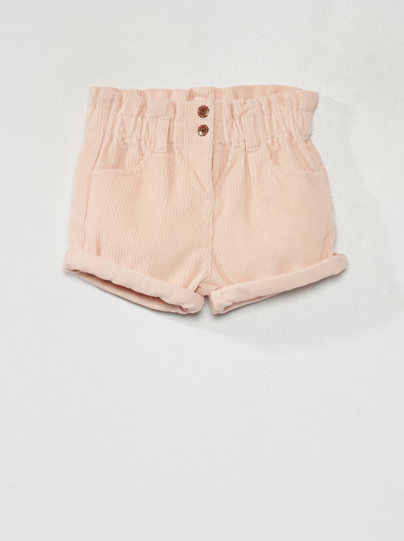 Short van corduroy met paperbagtaille ROSE - Kiabi