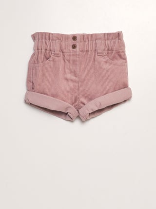 Short van corduroy met paperbagtaille