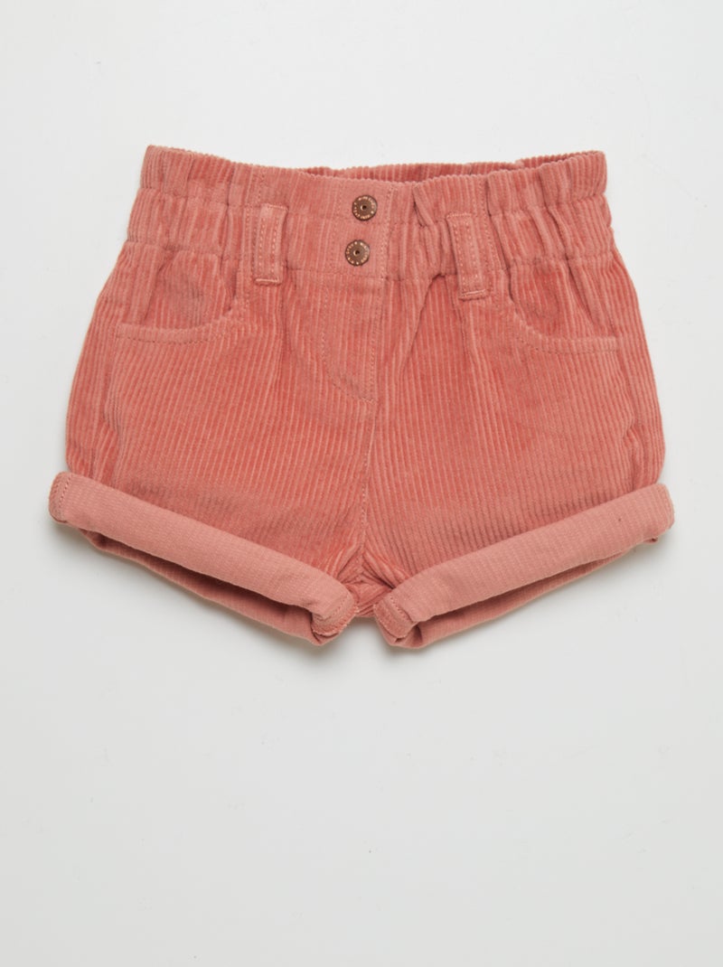 Short van corduroy met paperbagtaille ROSE - Kiabi