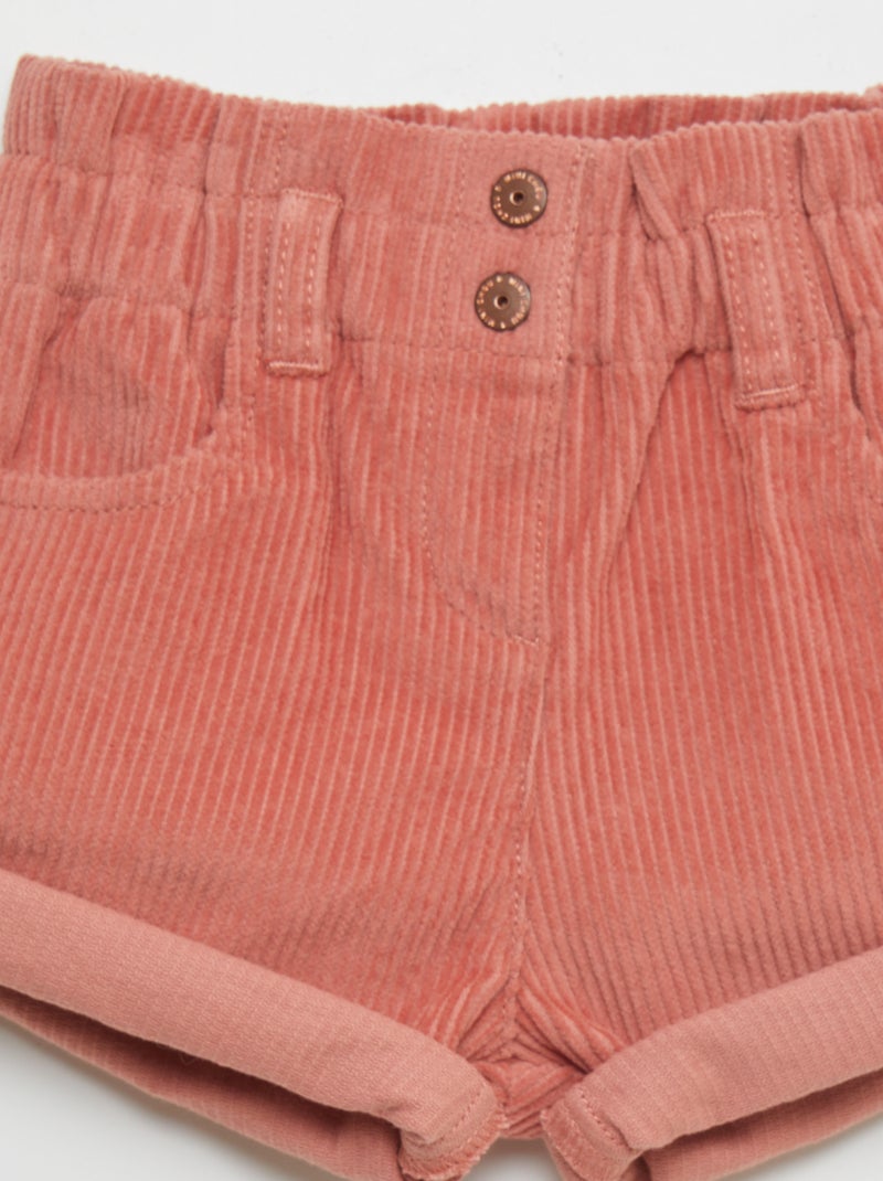 Short van corduroy met paperbagtaille ROSE - Kiabi