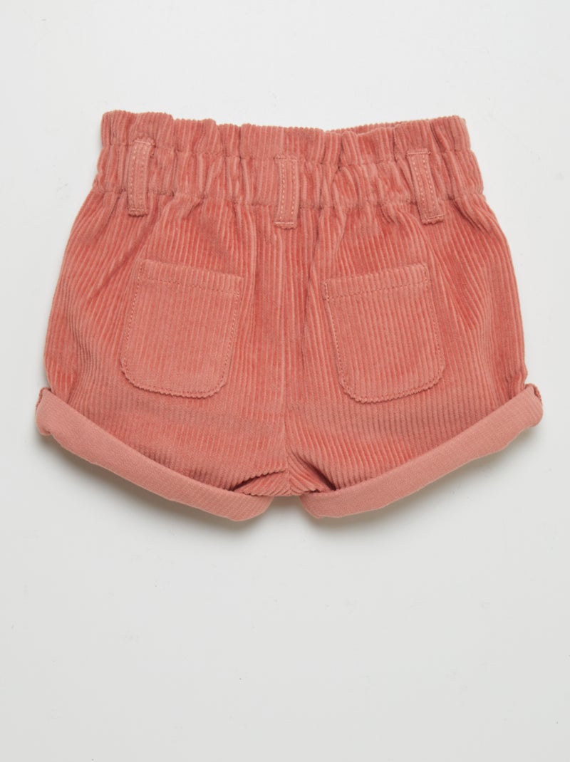 Short van corduroy met paperbagtaille ROSE - Kiabi