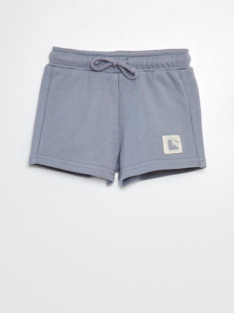 Short van dunne joggingstof BLAUW - Kiabi