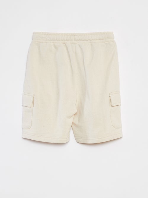 Short van dunne joggingstof met klepzakje - Kiabi