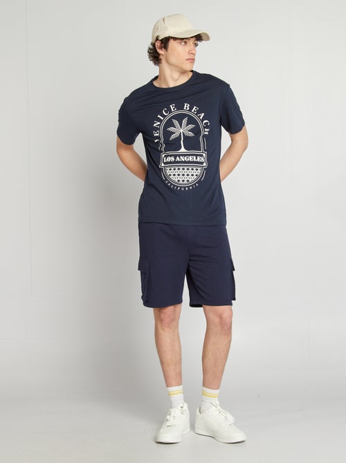 Short van dunne joggingstof met zakken - Kiabi