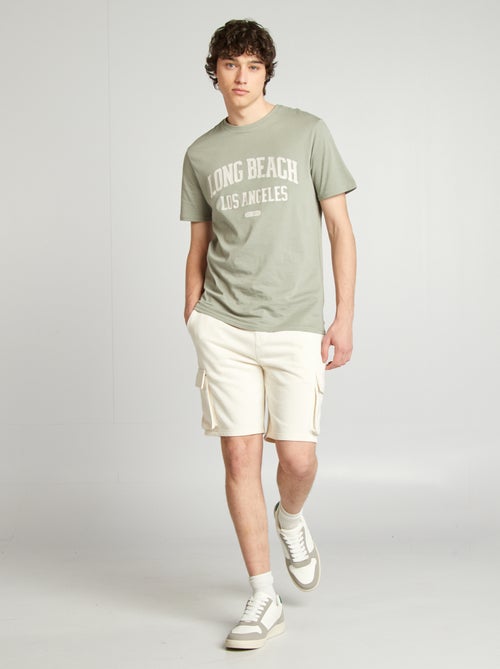 Short van dunne joggingstof met zakken - Kiabi