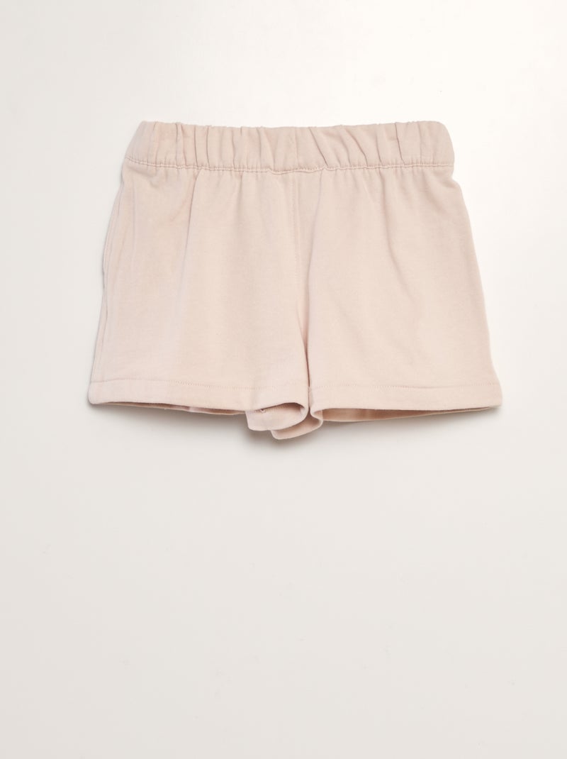 Short van dunne joggingstof WIT - Kiabi