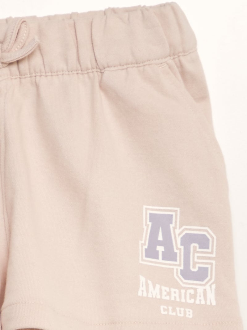 Short van dunne joggingstof WIT - Kiabi