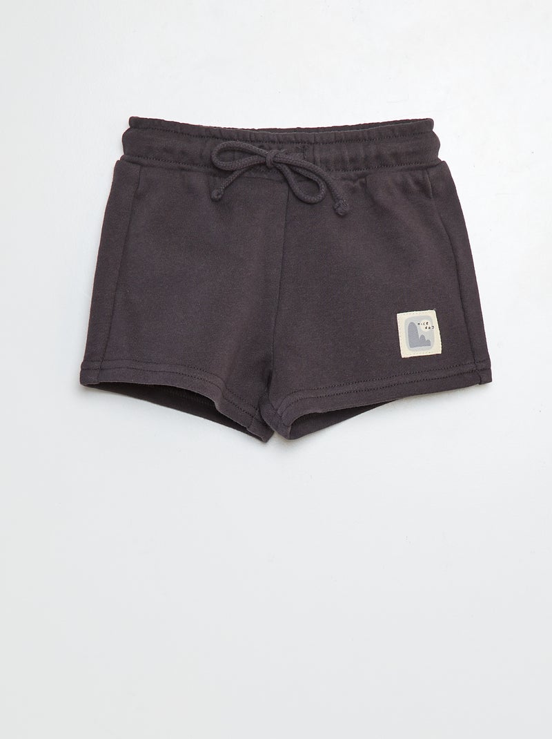 Short van dunne joggingstof ZWART - Kiabi