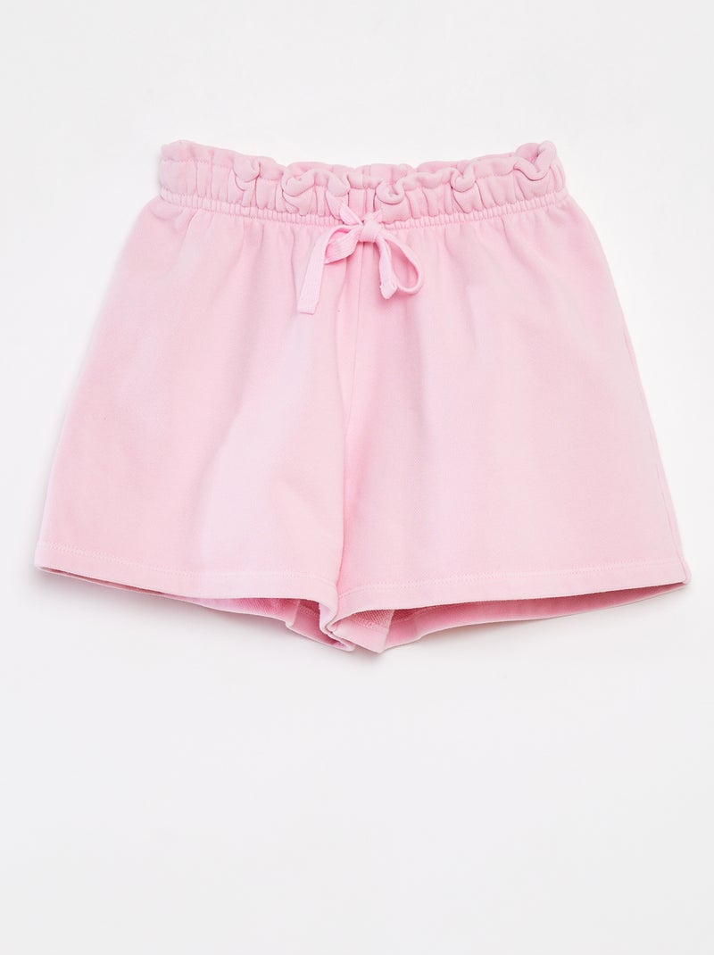 Short van effen joggingstof ROSE - Kiabi