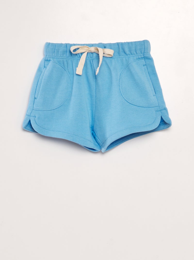 Short van french terry BLAUW - Kiabi