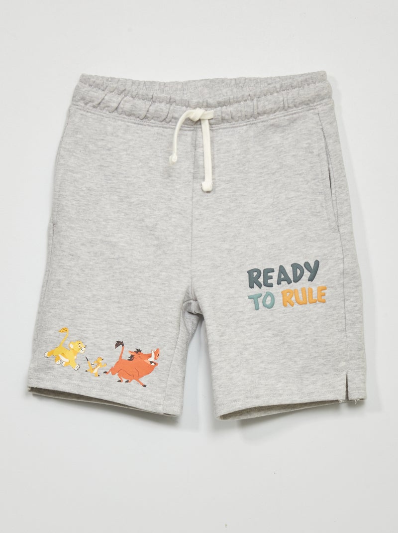 Short van french terry 'De Leeuwenkoning' 'Disney' GRIJS - Kiabi