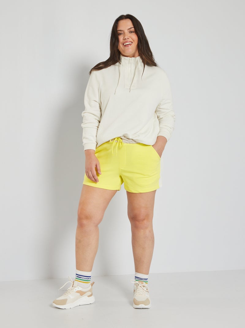 Short van french terry geel - Kiabi