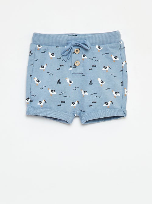 Short van french terry met print - Kiabi