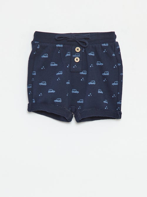 Short van french terry met print - Kiabi