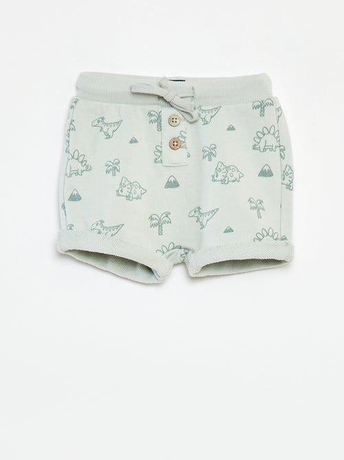 Short van french terry met print - Kiabi