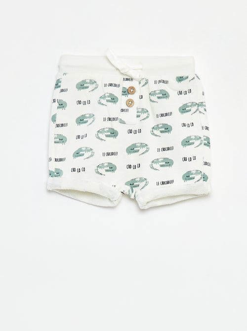 Short van french terry met print - Kiabi