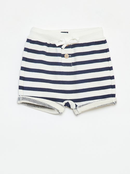 Short van french terry met print - Kiabi