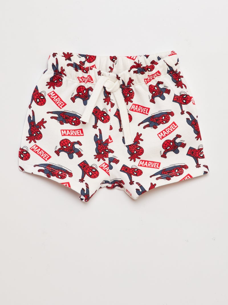 Short van french terry 'Spider-Man' WIT - Kiabi